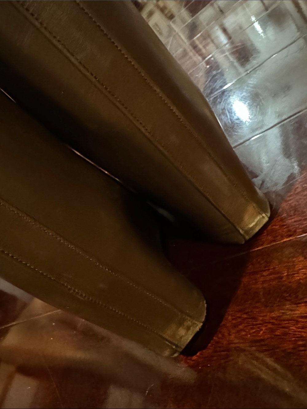 Givenchy Brown Leather Over-the-Knee Boots with Silver Buckle Detail - Picture 4 of 6